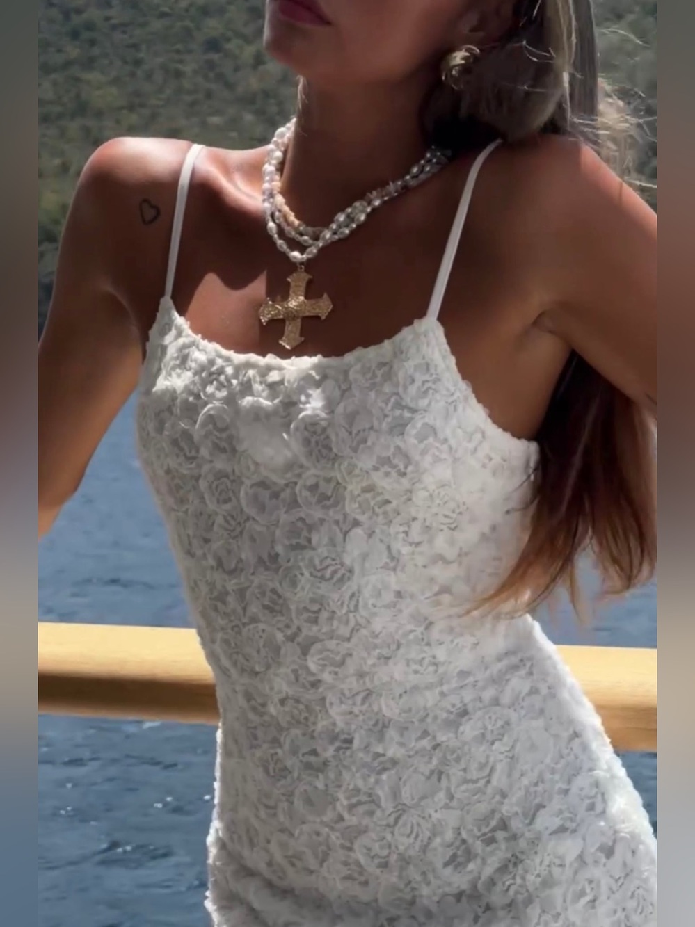 12th Tribe Ivy White Textured Midi Dress - Size XL - Picture 3 of 11